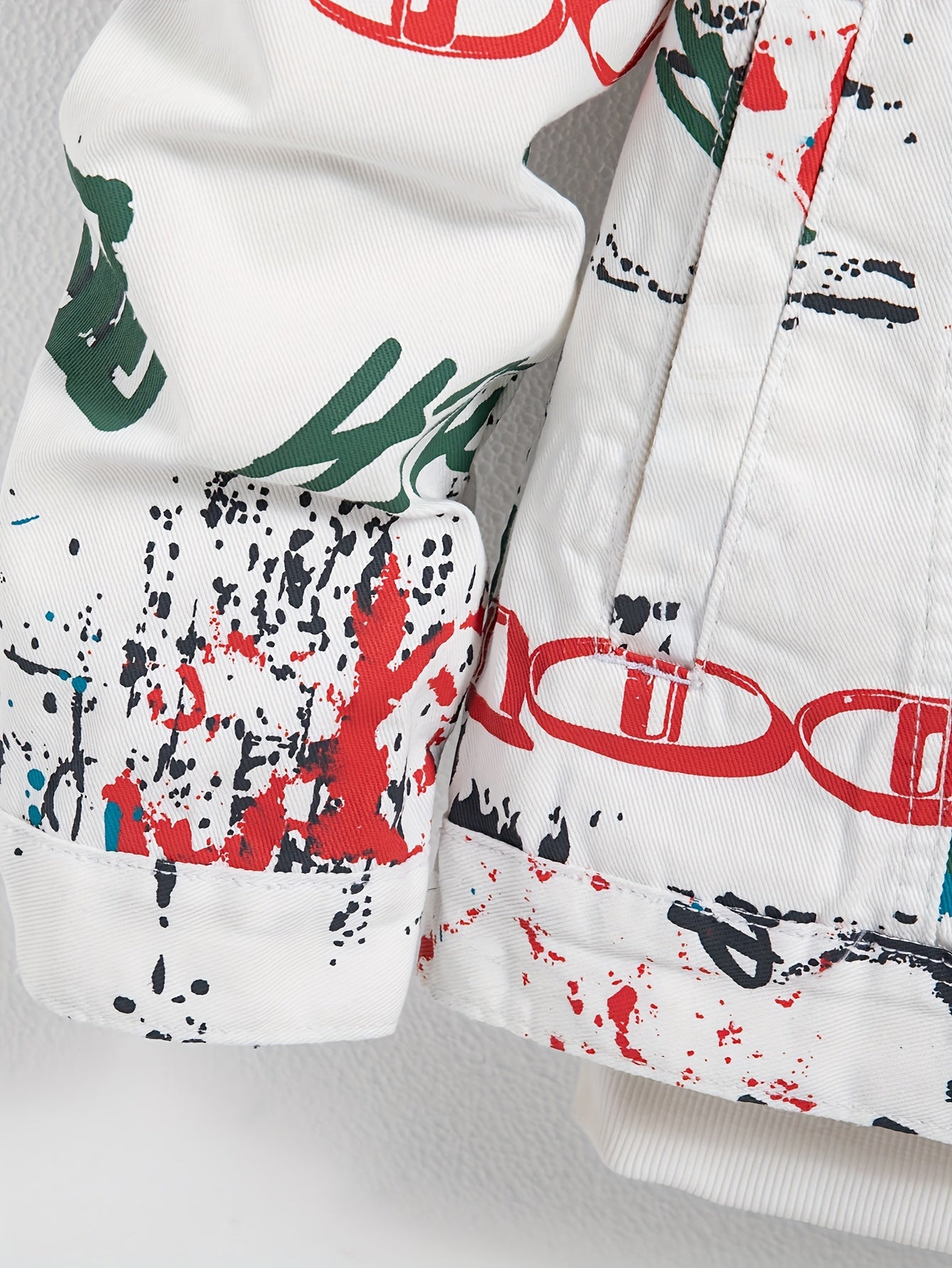 Jaqueta Masculina de Jeans Estilo Grafite Urbano