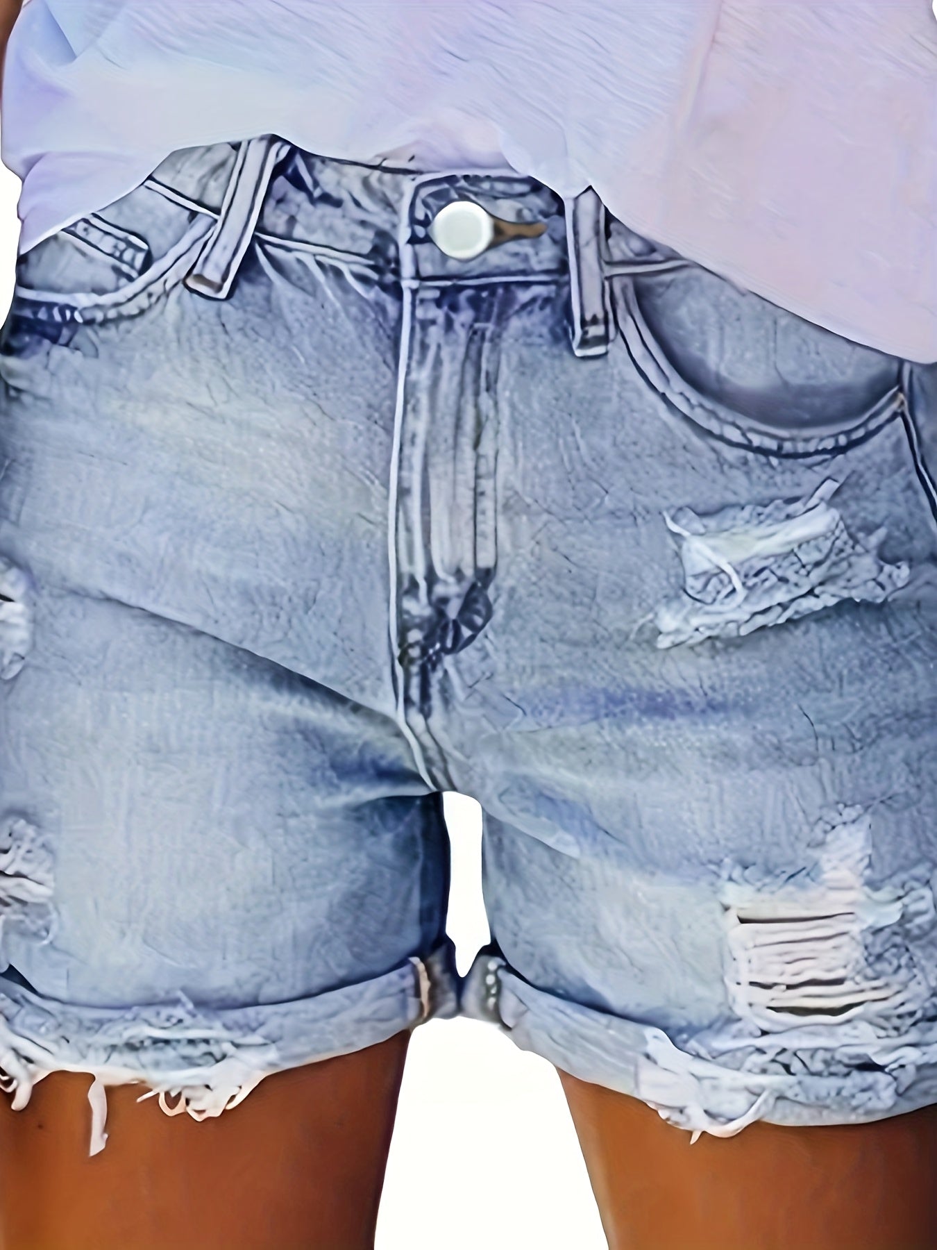 Short Jeans Feminino Cintura Média