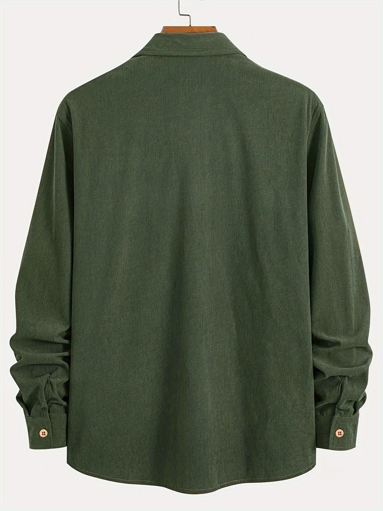 Camisa Masculina Casual de Veludo Cotelê