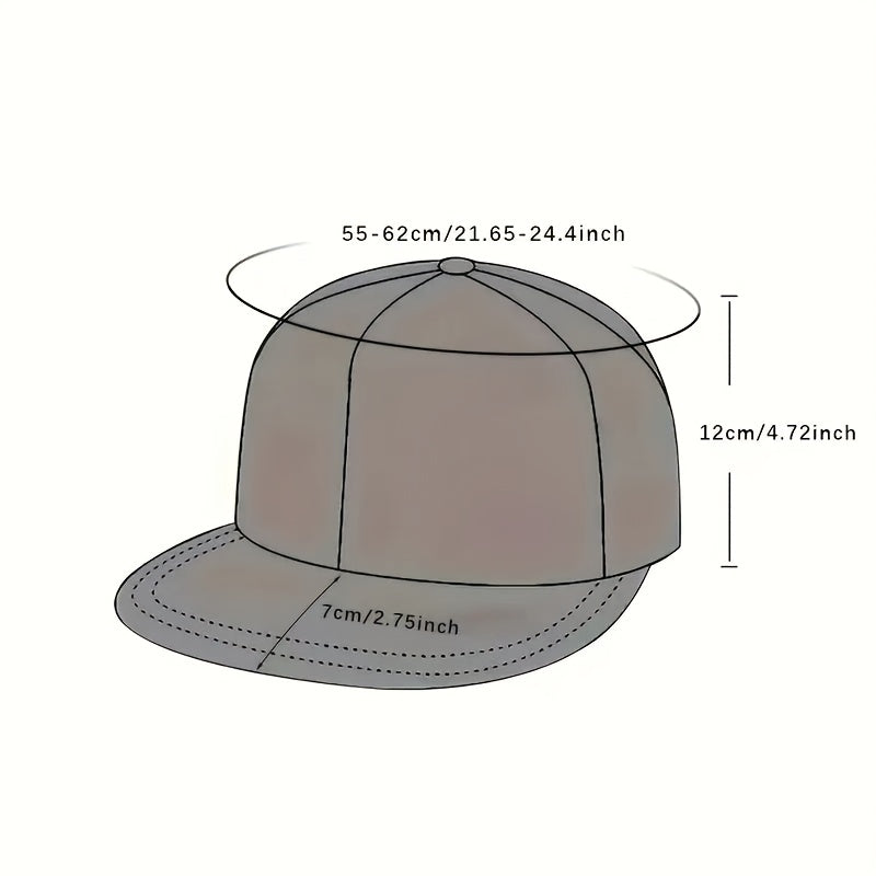Boné de Beisebol Flat-Brim Hip-Hop