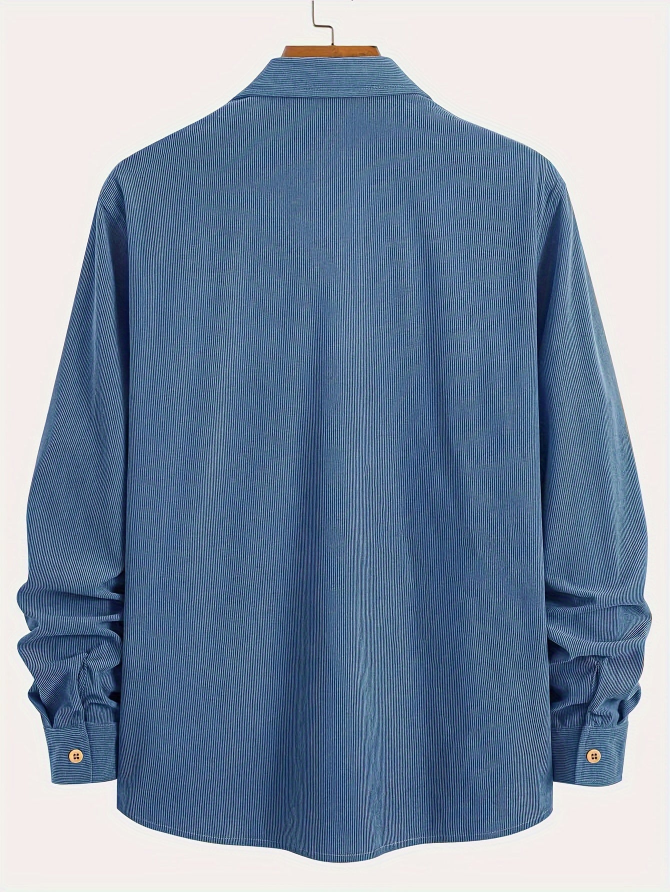Camisa Masculina Casual de Veludo Cotelê