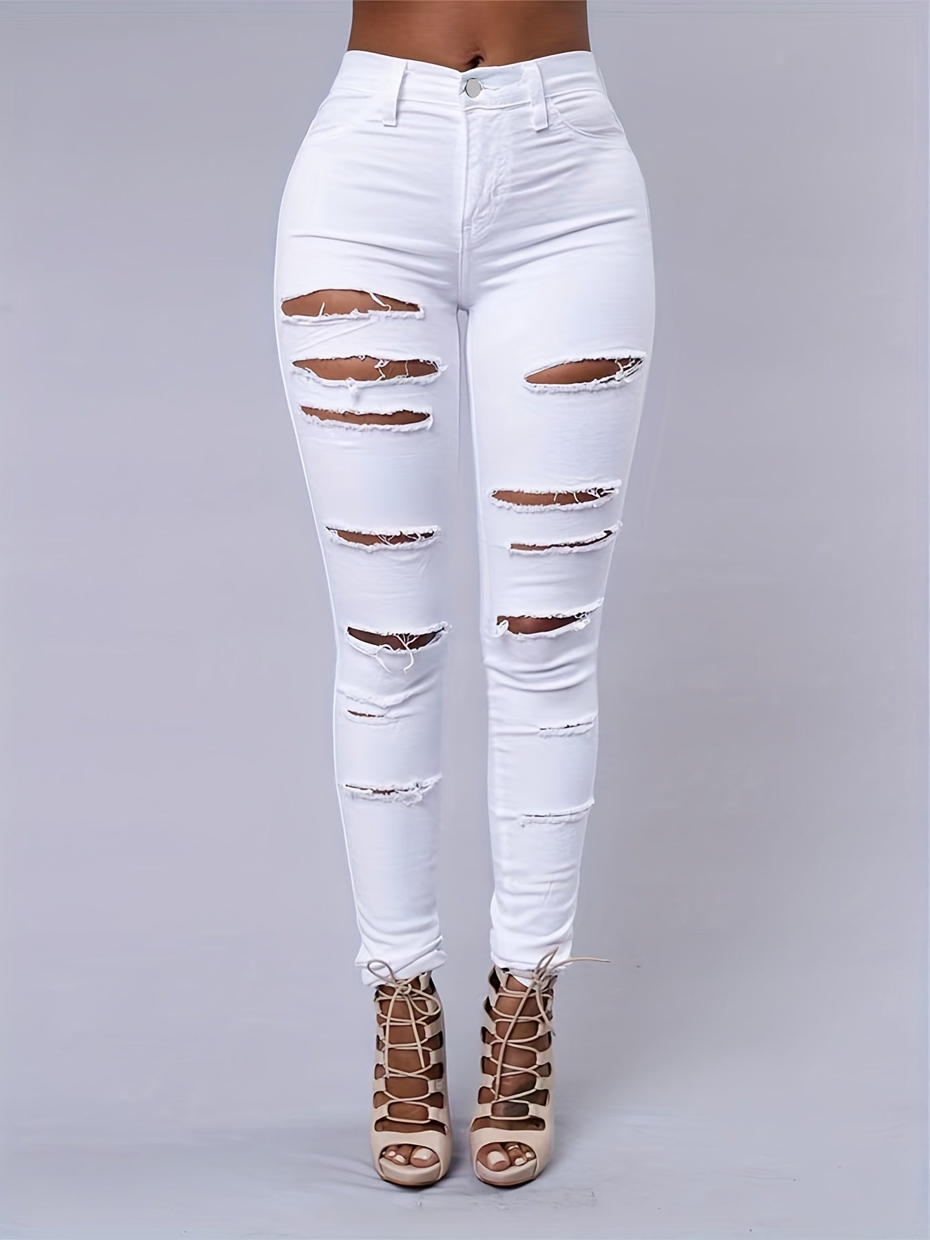 Jeans Femininas Skinny de Cintura Alta