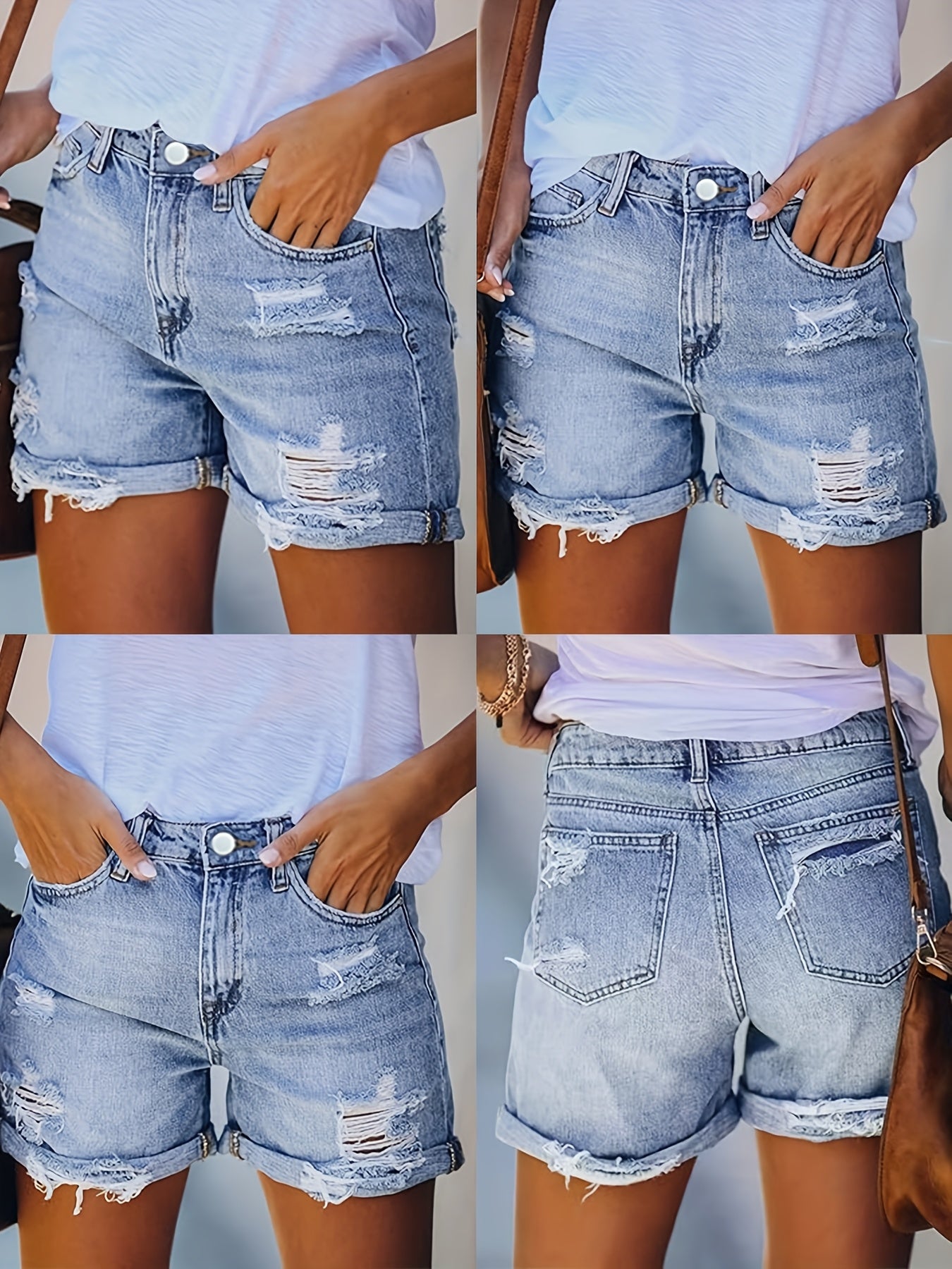 Short Jeans Feminino Cintura Média