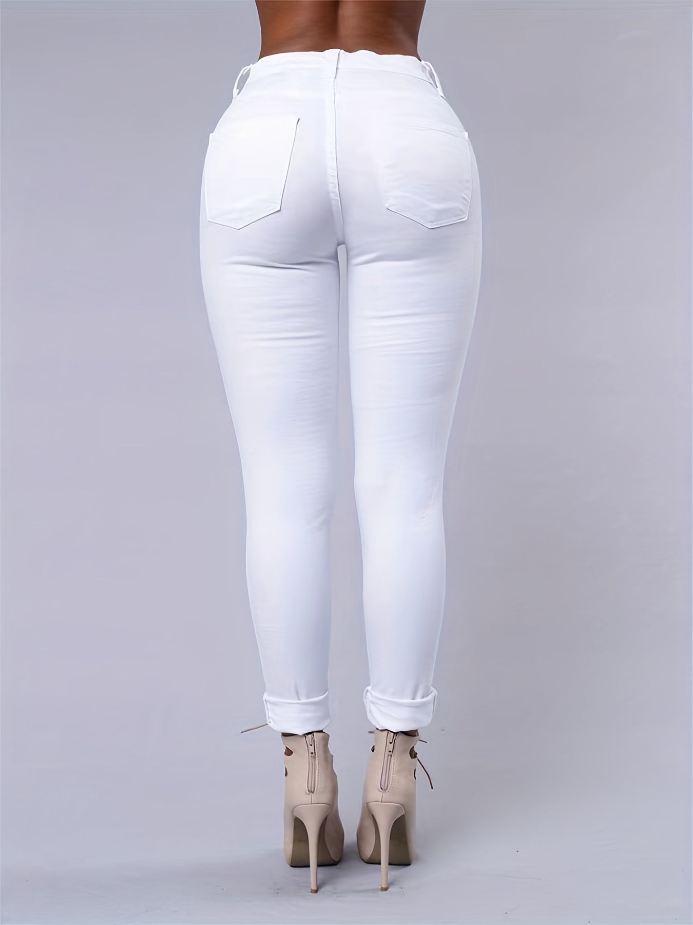 Jeans Femininas Skinny de Cintura Alta