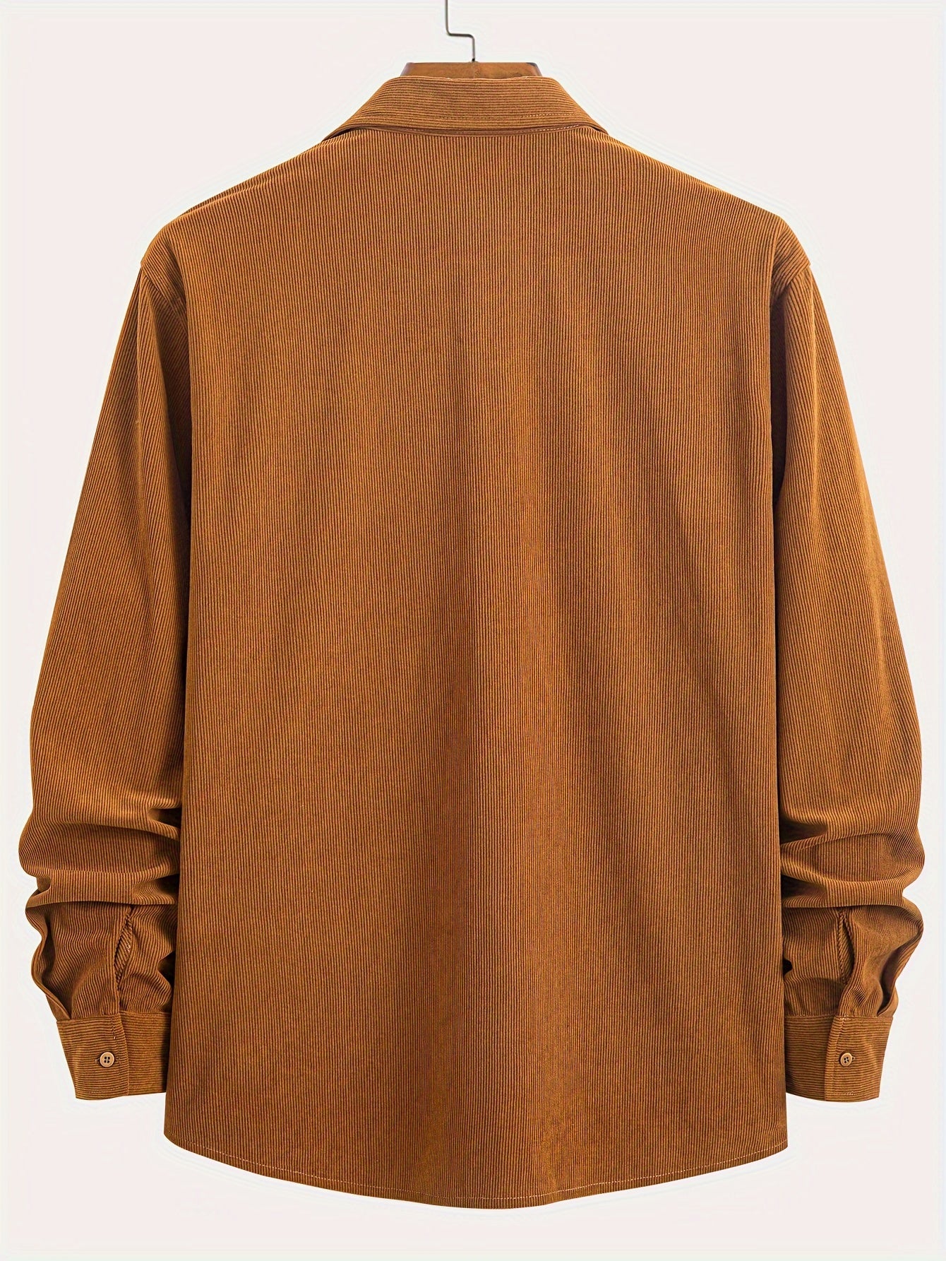 Camisa Masculina Casual de Veludo Cotelê