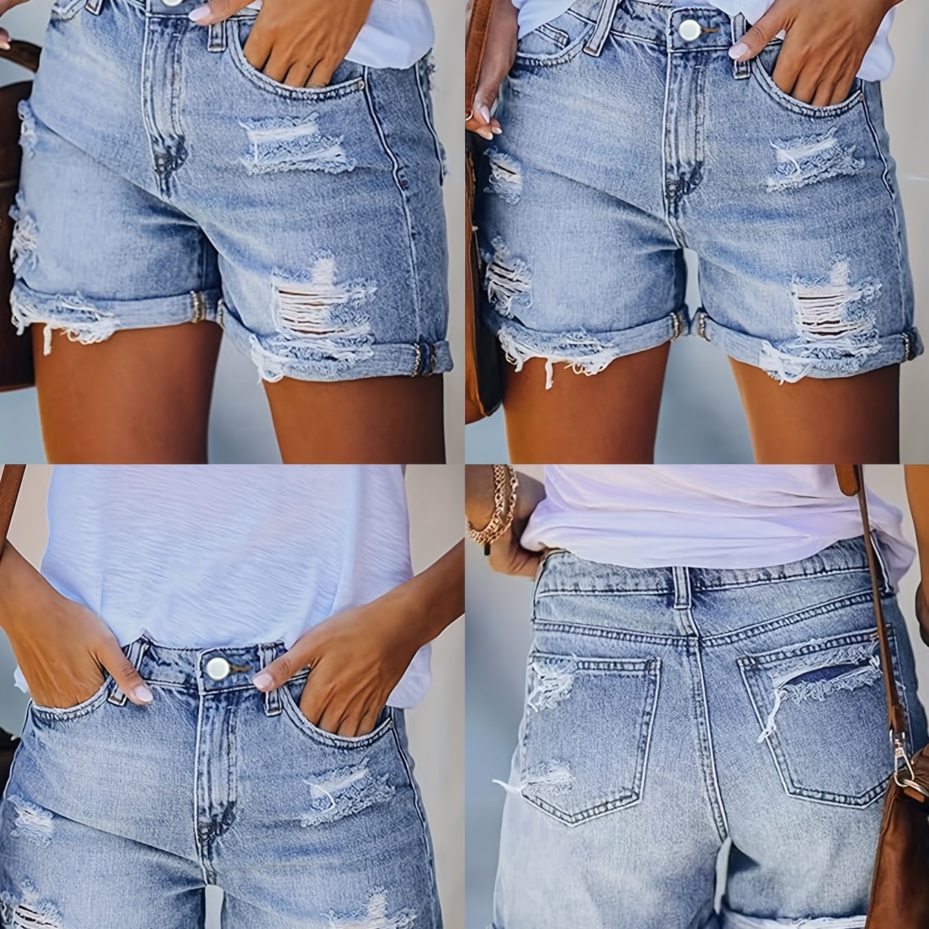 Short Jeans Feminino Cintura Média