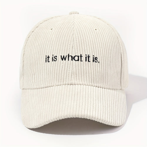 Boné de Beisebol "It Is What It Is" Bordado